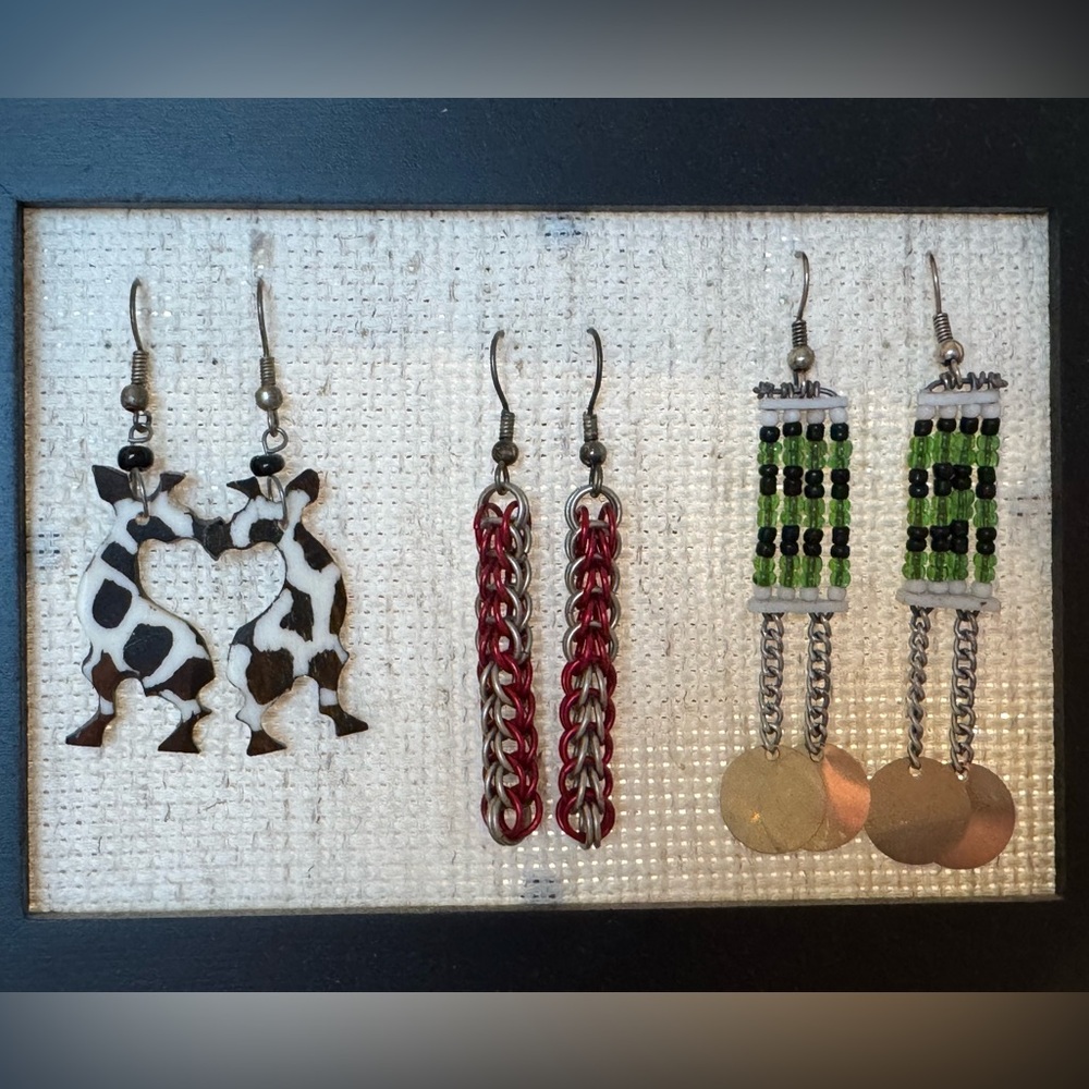 3 sets of earrings